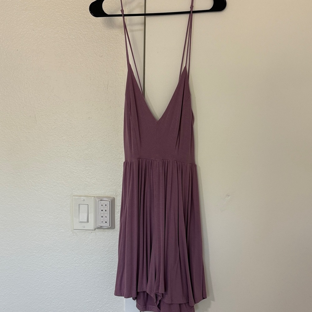 Purple Spaghetti Strap Dress